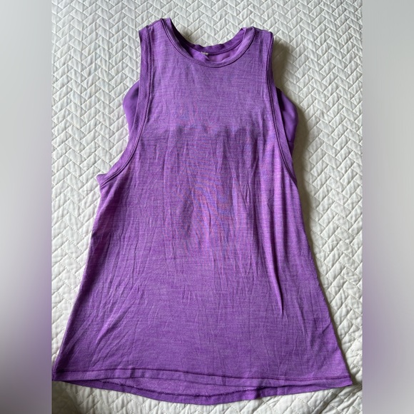 LULULEMON WORK THE CIRCUIT TANK HEATHERED MOONLIT MAGENTA SIZE 2 - Picture 4 of 8